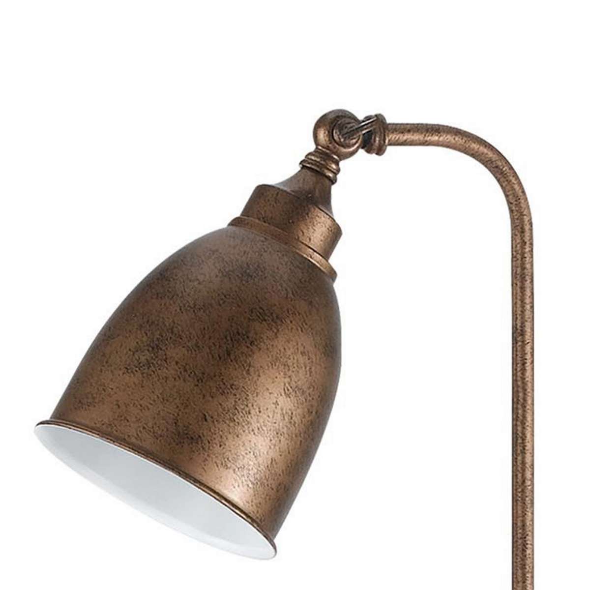 Metal Round 25" Table Lamp With Adjustable Pole, Bronze By Benzara | Table Lamps | Modishstore - 5