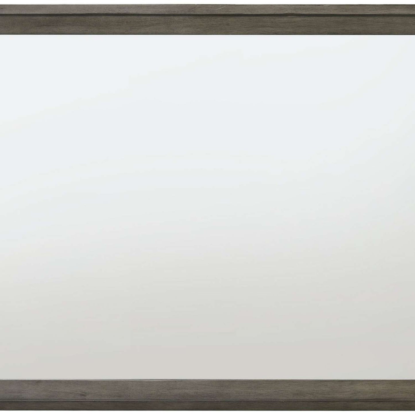 Rectangular Wooden Frame Mirror With Mounting Hardware, Gray And Silver By Benzara | Mirrors | Modishstore - 4