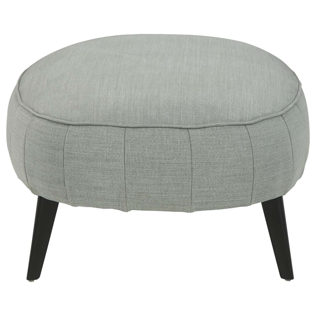 Fabric Upholstered Oversized Accent Ottoman With Metal Legs, Gray By Benzara | Ottomans | Modishstore - 5