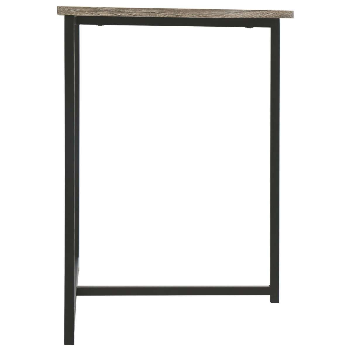 Crescent Moon Shaped Wood And Metal Chair Side End Table, Brown And Black By Benzara | Side Tables | Modishstore - 5