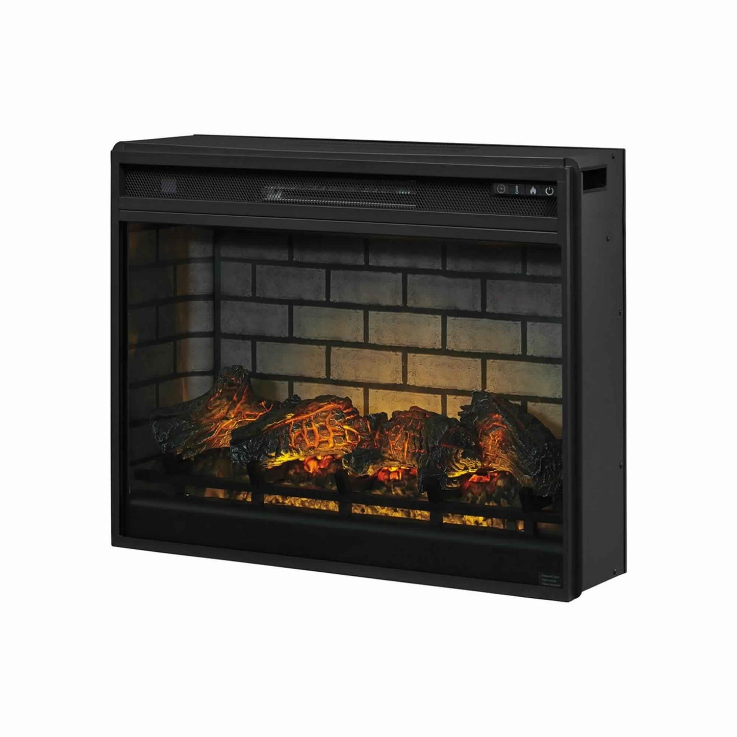 31.25 Inch Metal Fireplace Inset With 7 Level Temperature Setting Black By Benzara | Fireplace Accessories | Modishstore - 2