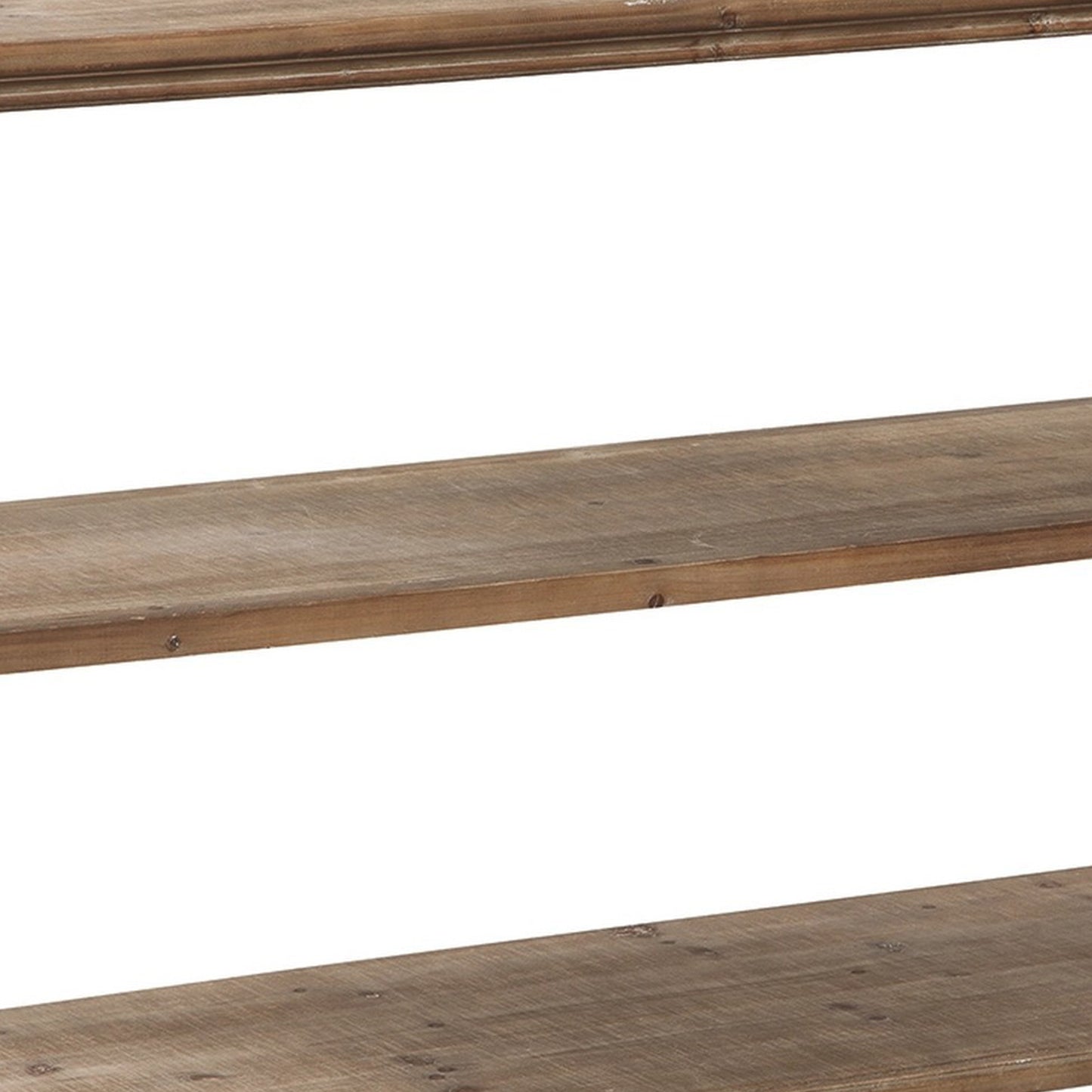 Traditional Style Console Sofa Table With Scalloped Design White And Brown By Benzara | End Tables | Modishstore - 5