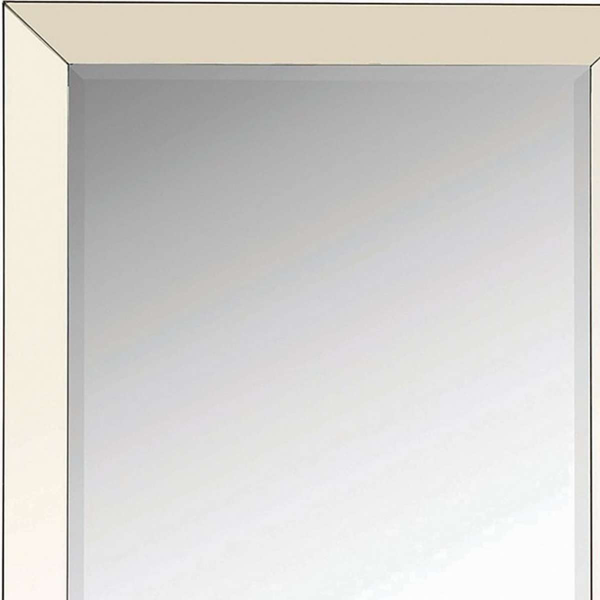 Rectangular Shaped Floor Mirror With Beveled Edge, Silver By Benzara | Mirrors | Modishstore - 5