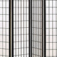 4 Panel Foldable Wooden Frame Room Divider With Grid Design, Black By Benzara | Room Divider |  Modishstore  - 4