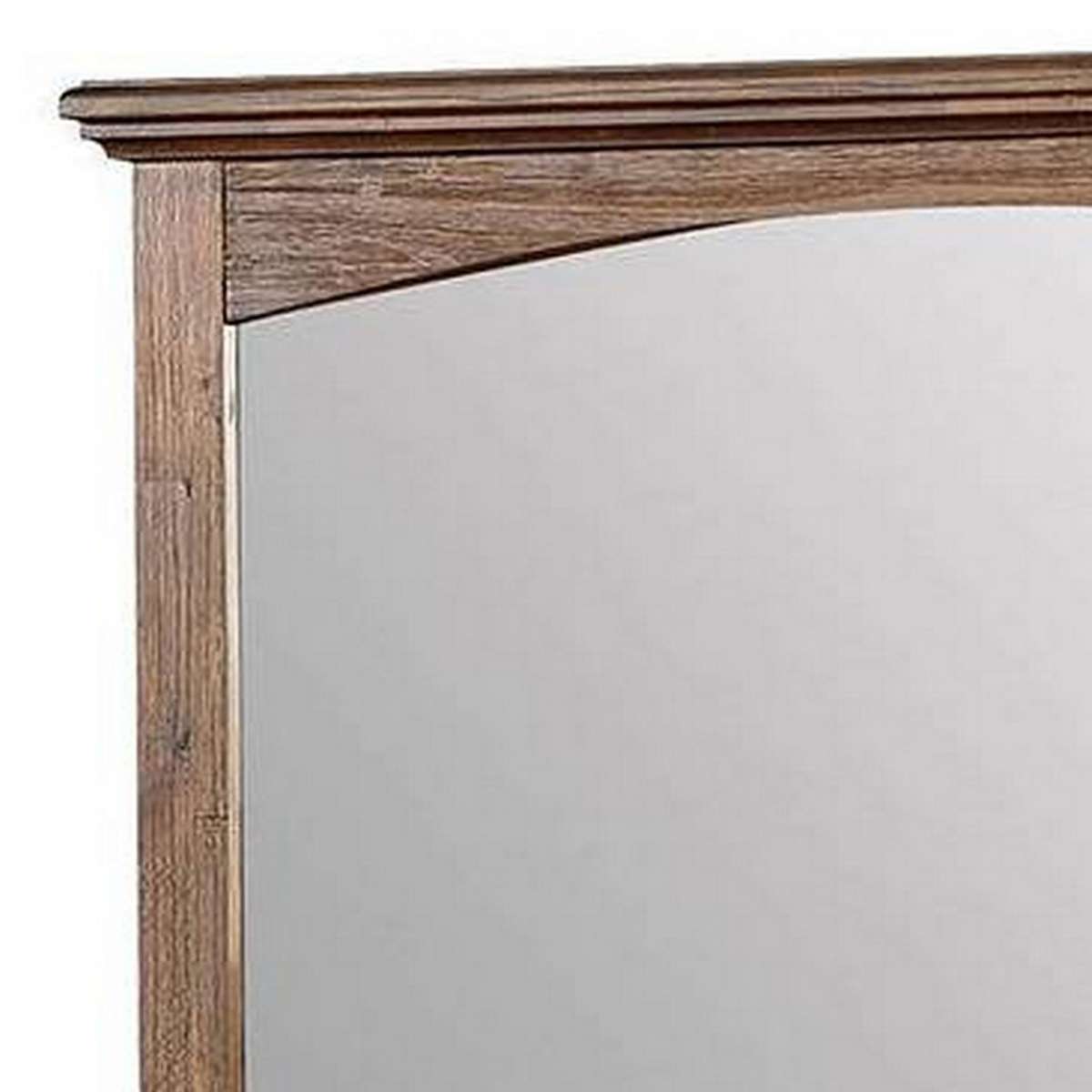 37 Inch Transitional Style Wooden Frame Mirror, Dark Oak By Benzara | Mirrors | Modishstore - 5