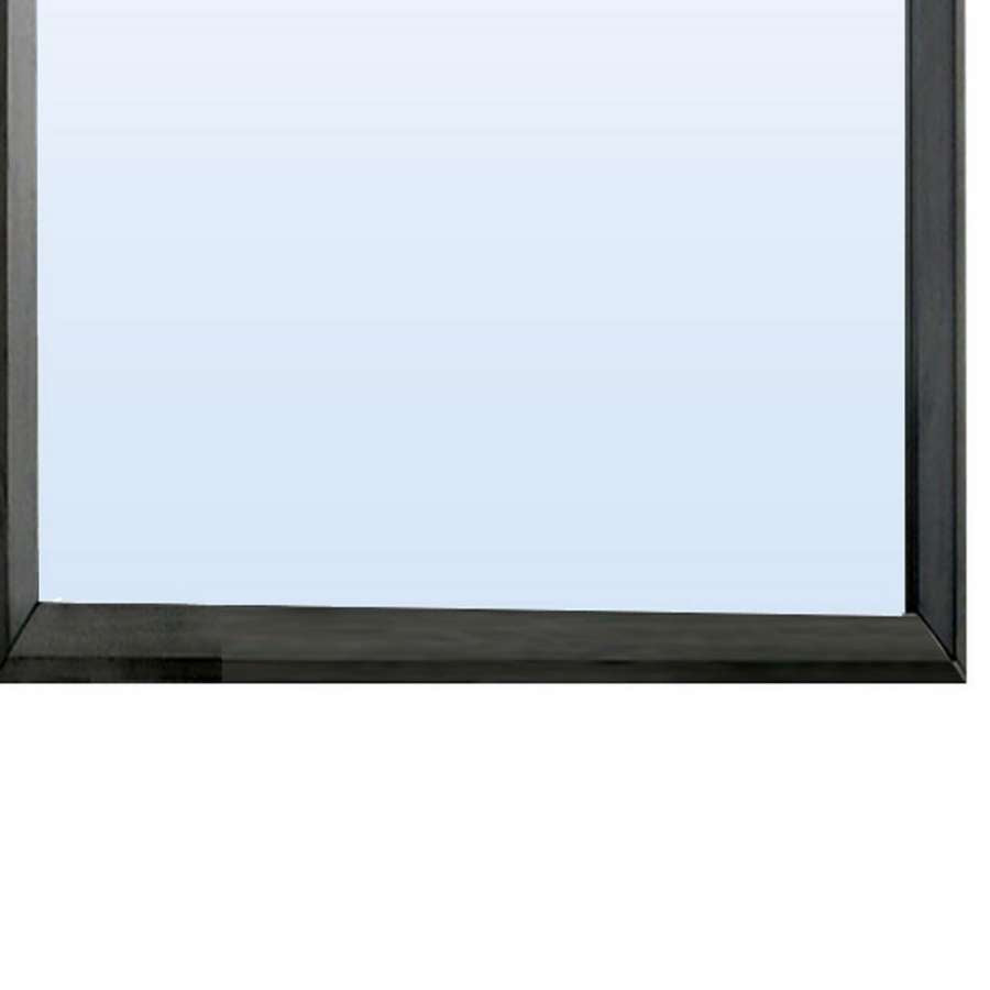 45 Inch Rectangular Wooden Frame Contemporary Mirror, Gray By Benzara | Mirrors | Modishstore - 5