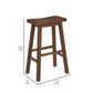 Saddle Design Wooden Barstool With Grain Details Brown By Benzara | Stools | Modishstore - 5
