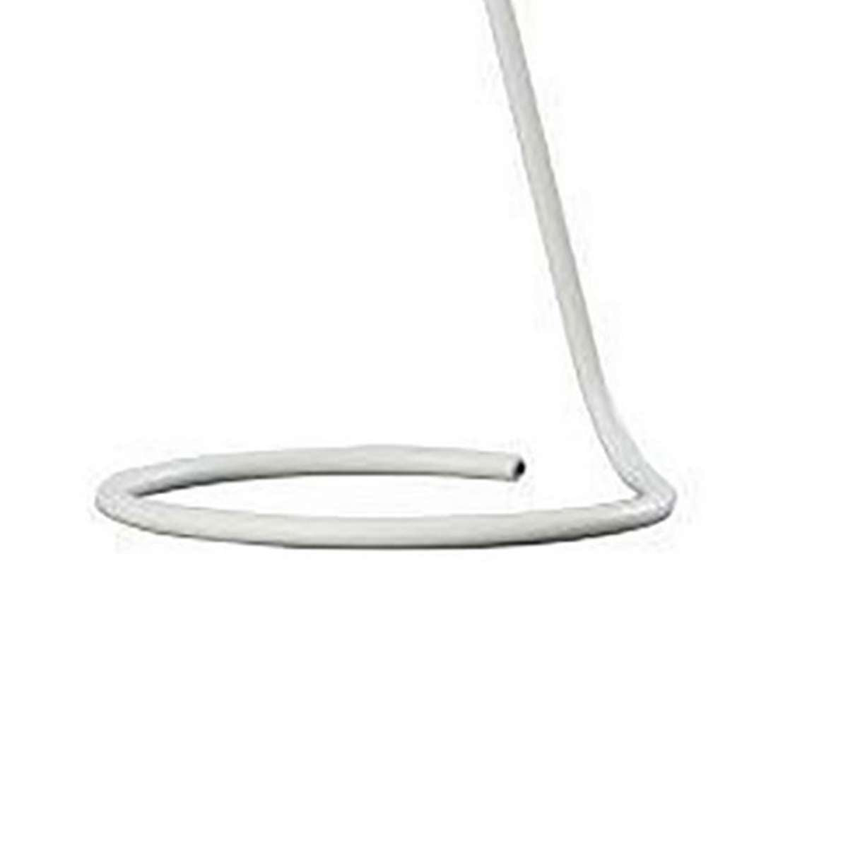 Desk Lamp With Pendulum Style And Flat Saucer Shade, White By Benzara | Table Lamps |  Modishstore  - 3