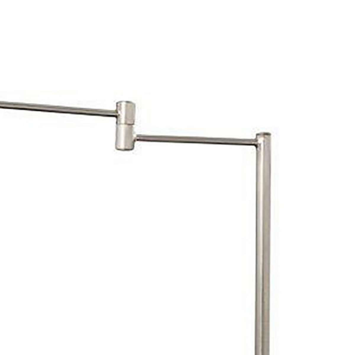 Desk Lamp With Adjustable Swing Metal Arm, Silver By Benzara | Table Lamps |  Modishstore  - 4