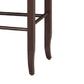 Rush Woven Wooden Frame Barstool With Saber Legs, Beige And Dark Brown By Benzara | Bar Stools & Tables | Modishstore - 3