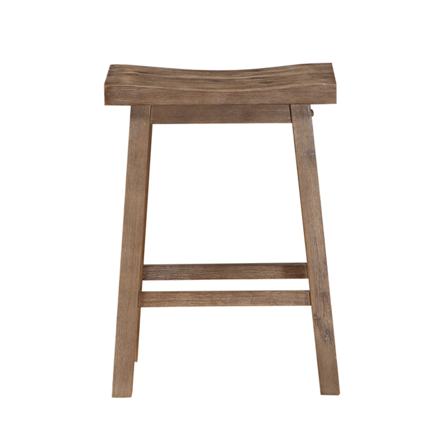 Wooden Frame Saddle Seat Counter Height Stool With Angled Legs, Gray By Benzara | Bar Stools & Table | Modishstore - 6