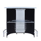 Contemporary Bar Unit With Frosted Glass Top, White And Black By Benzara | Wine Racks | Modishstore - 5
