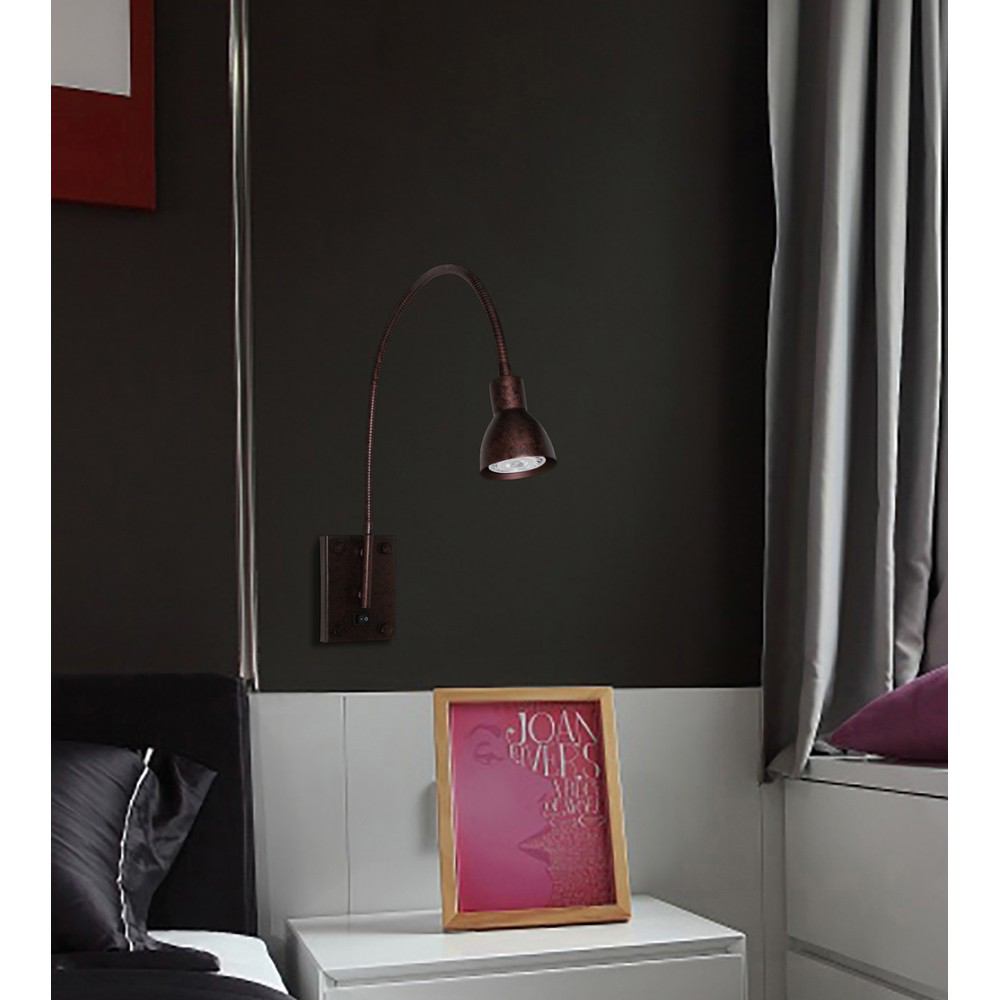 Cal Lighting BO-119-RU 120V 3W 4000K Led Gooseneck Light | Modishstore | Wall Lamps