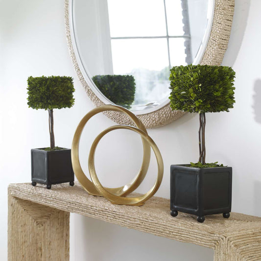 Uttermost Preserved Boxwood Square Topiaries, S/2 | Planters, Troughs & Cachepots | Modishstore