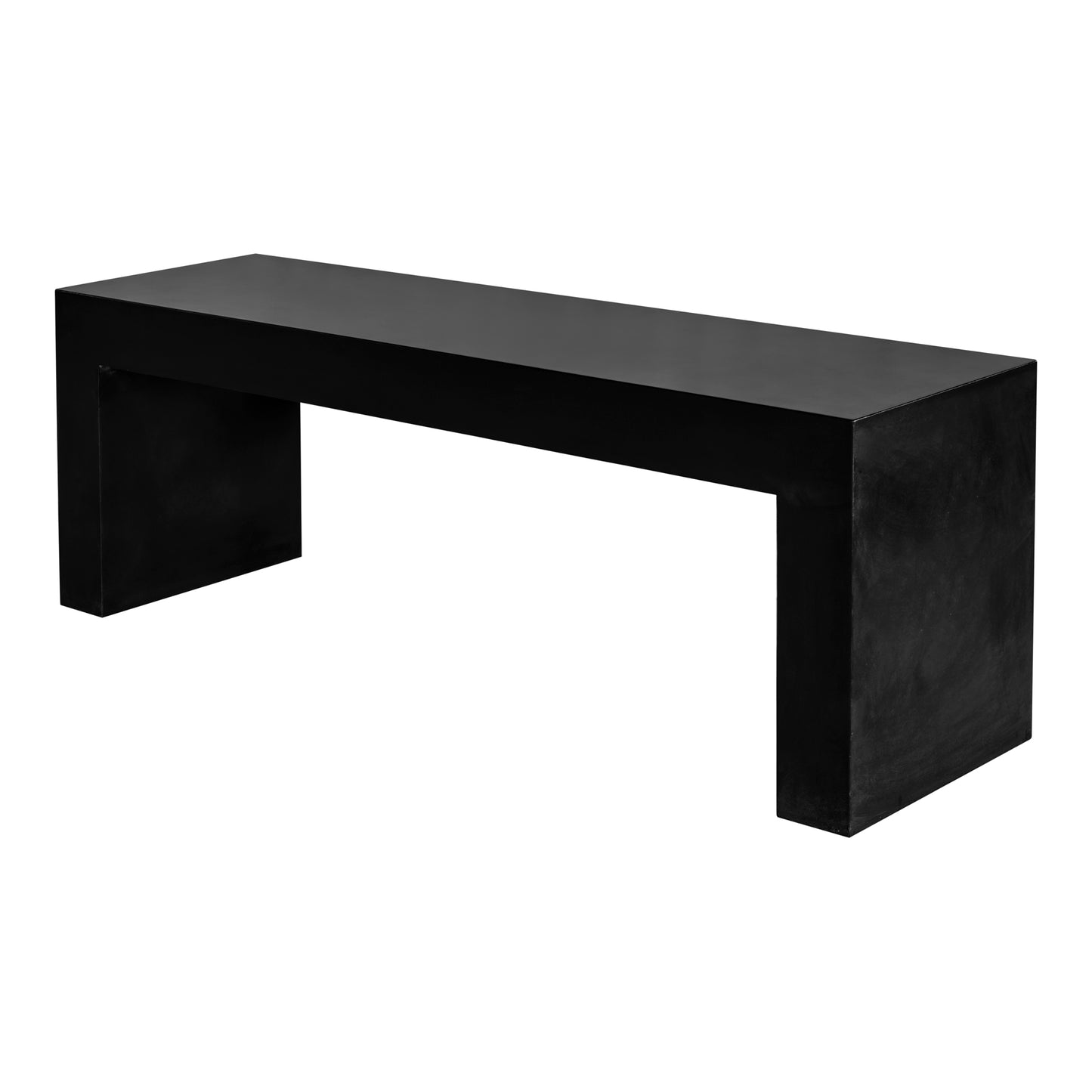 Lazarus Outdoor Bench Black By Moe's Home Collection | Outdoor Stools & Benches | Modishstore - 2