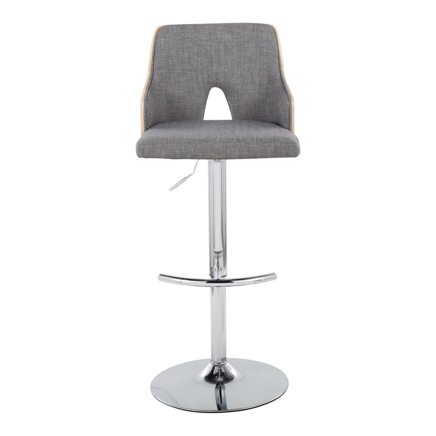 Stella Adjustable Barstool - Set of 2 Cream By LumiSource | Bar Stools | Modishstore - 14