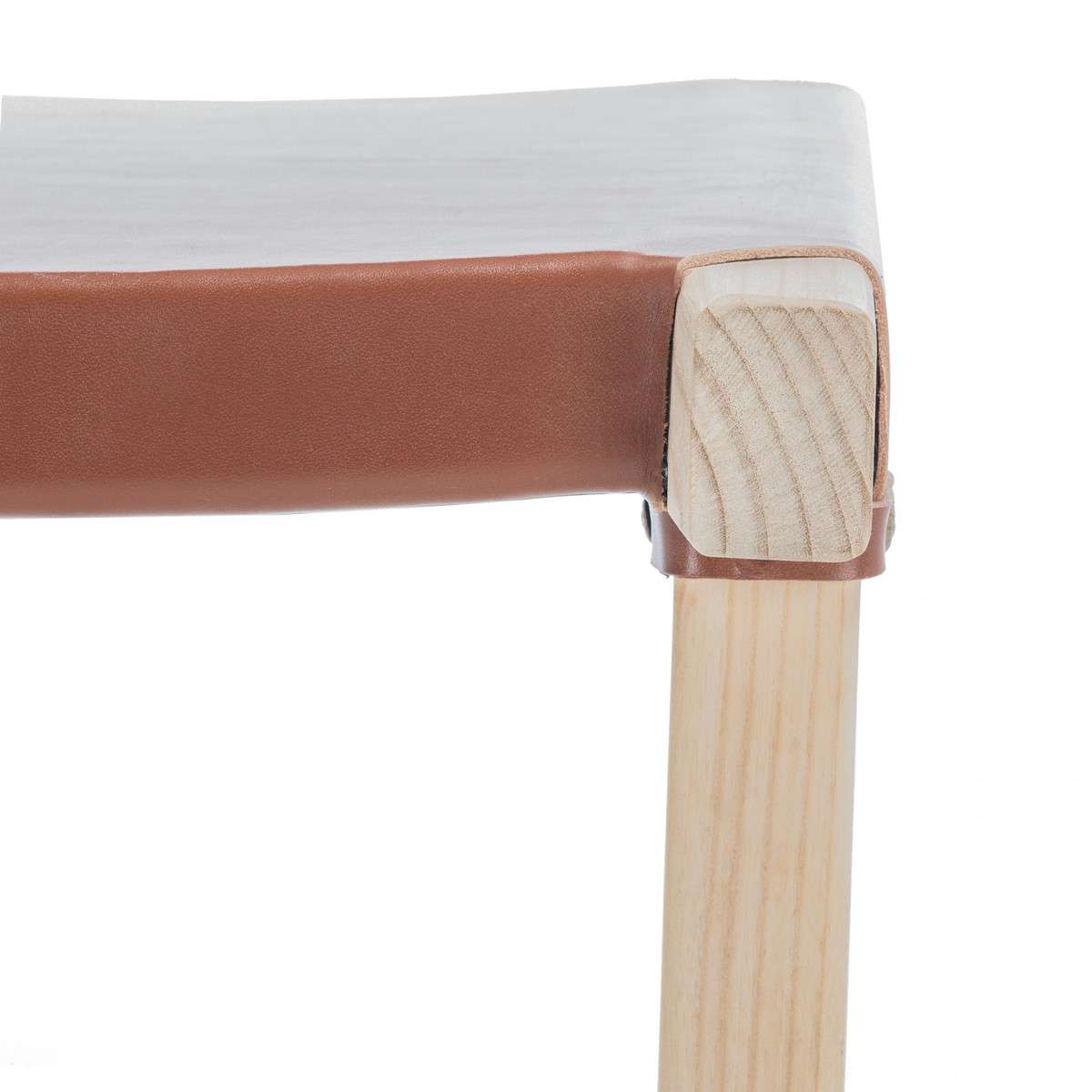 Safavieh Aariz Rectangle Counter Stool - Cognac | Counter Stools | Modishstore - 4