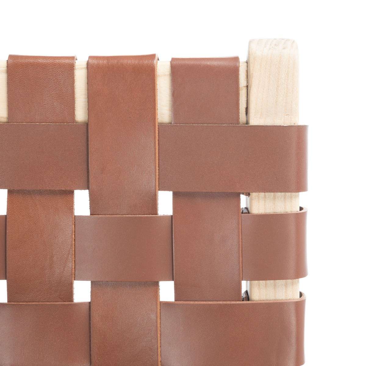 Safavieh Adah Leather Bar Stool - Cognac | Bar Stools | Modishstore - 4