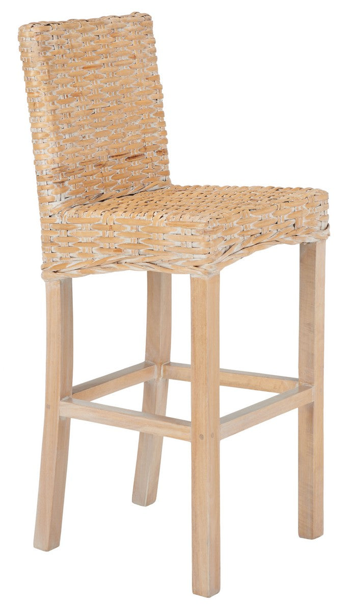 Safavieh Tobie Rattan Bar Stool | Bar Stools | Modishstore - 12