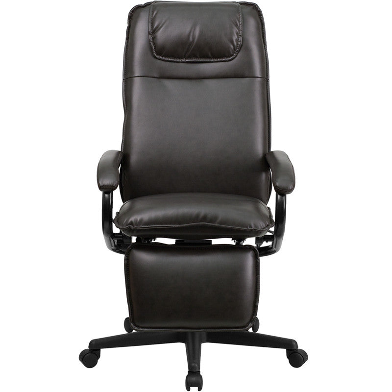 Flash Furniture High Back Brown Leather Executive Reclining Swivel Office Chair | Office Chairs | Modishstore - 5