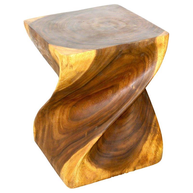 Haussmann Big Twist 16" Sq - Walnut | Stools & Benches | Modishstore-6