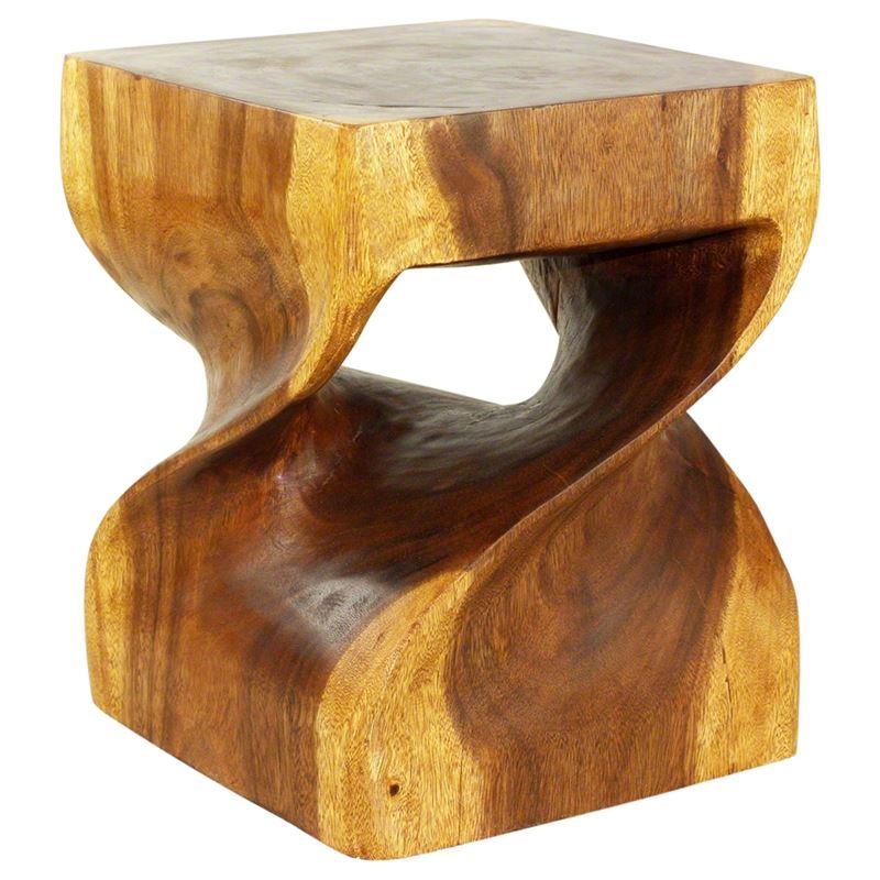 Haussmann Big Twist Duo 16" Sq - Walnut | Stools & Benches | Modishstore-5