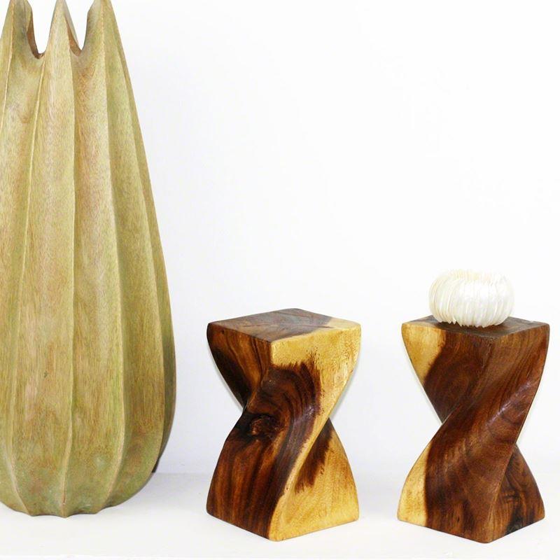 Haussmann Mini Big Twist Stool 4"Sq - Set of 2 | Home Accents | Modishstore-6