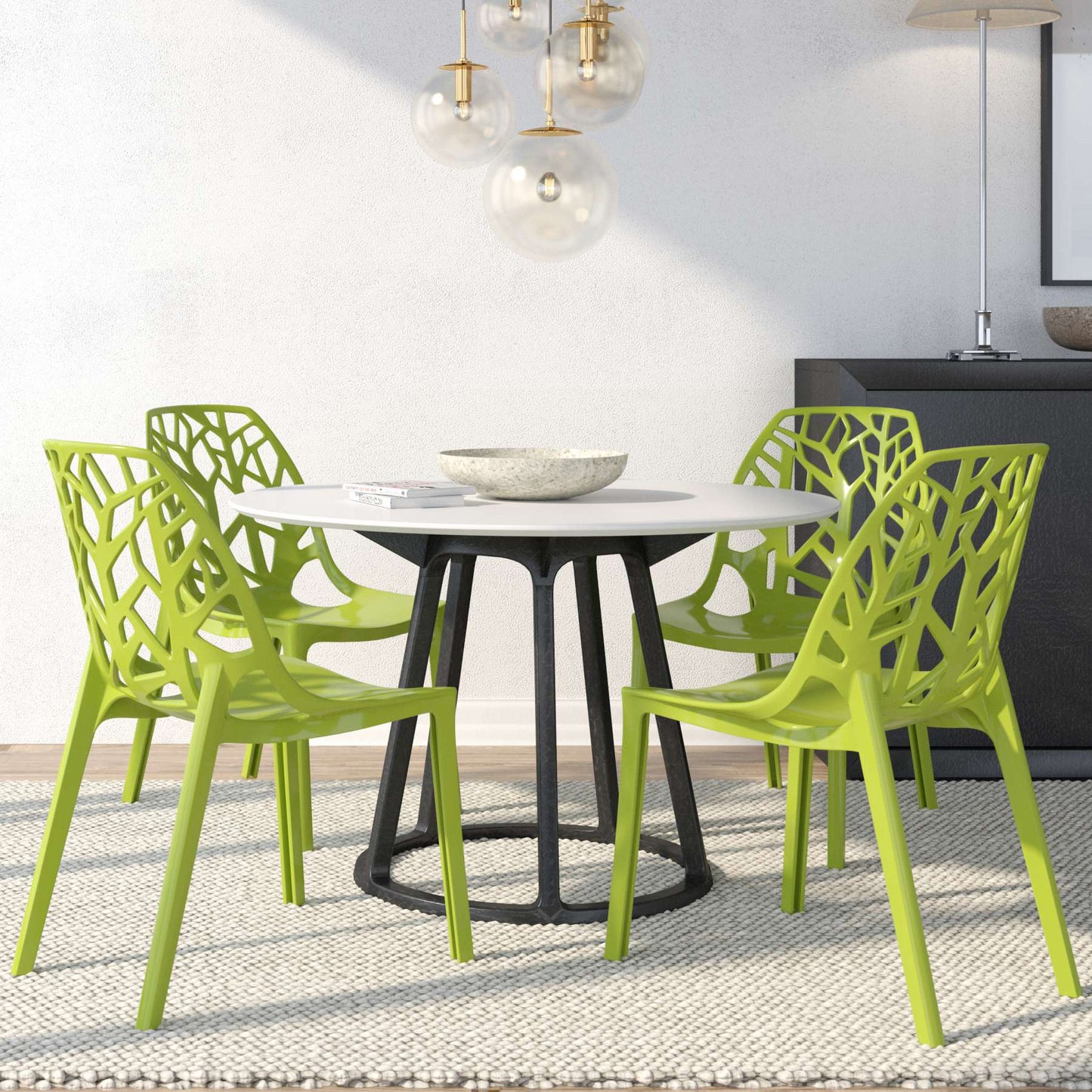 LeisureMod Modern Cornelia Dining Chair, Set of 4 | Dining Chairs | Modishstore - 29