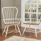 Baxton Studio Longford "Dark-Walnut" Wood and White Metal Vintage Industrial Dining Arm Chair (Set of 2) | Modishstore | Armchairs