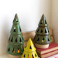 Ceramic Christmas Tree Lanterns Set Of 3 By Kalalou | Tabletop Trees | Modishstore