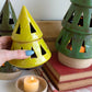 Ceramic Christmas Tree Lanterns Set Of 3 By Kalalou | Tabletop Trees | Modishstore - 3