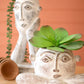 Ceramic Face Planters Set Of 2 By Kalalou | Planters, Troughs & Cachepots |  Modishstore  - 3