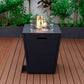 LeisureMod Chelsea Aluminum Patio Modern Propane Fire Pit Side Table | Outdoor Tables | Modishstore - 3