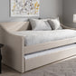 Baxton Studio Barnstorm Modern and Contemporary Beige Fabric Upholstered Daybed with Guest Trundle Bed | Modishstore | Daybeds
