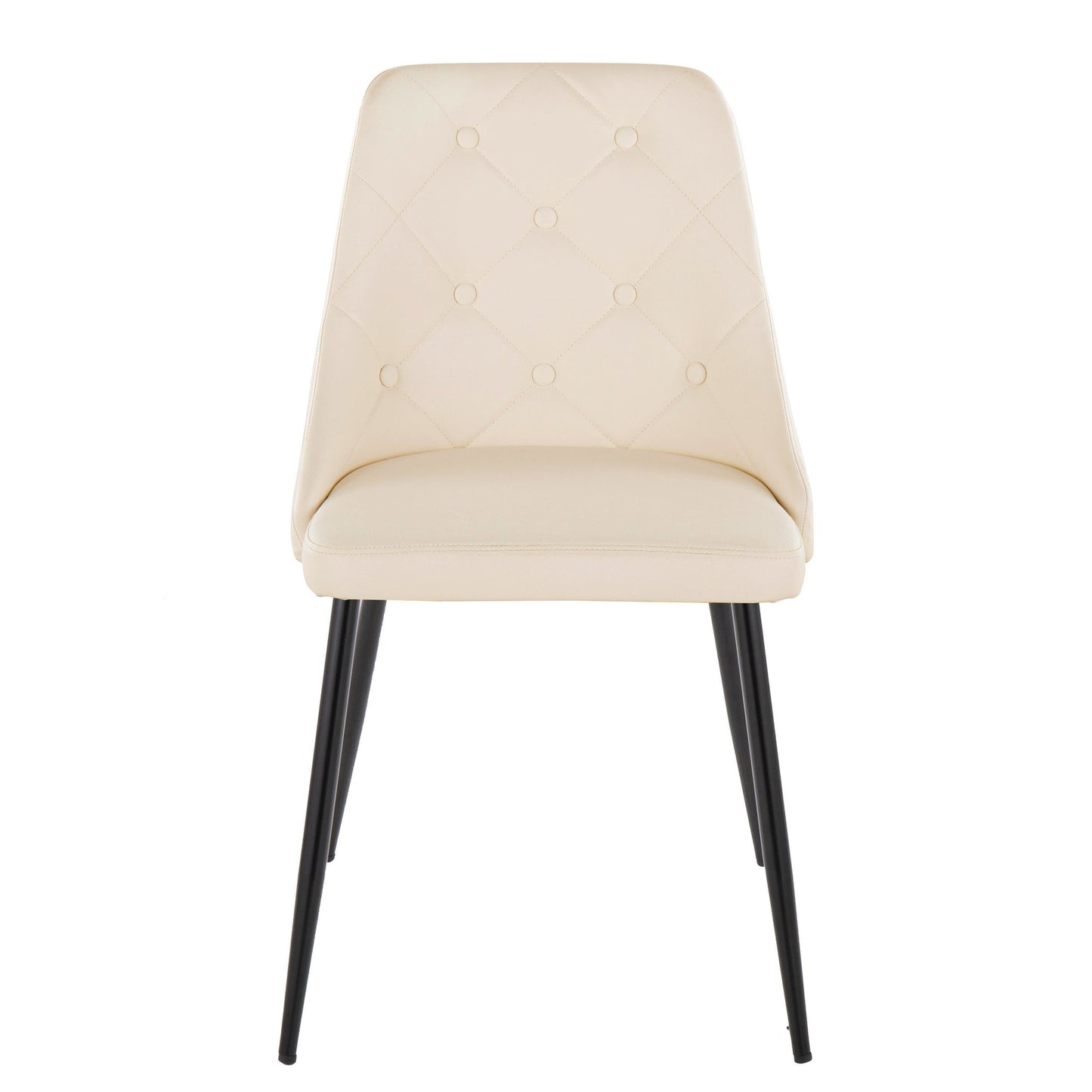 Giovanni Chair - Set of 2 Gold Metal, Cream PU By LumiSource | Dining Chairs | Modishstore - 15