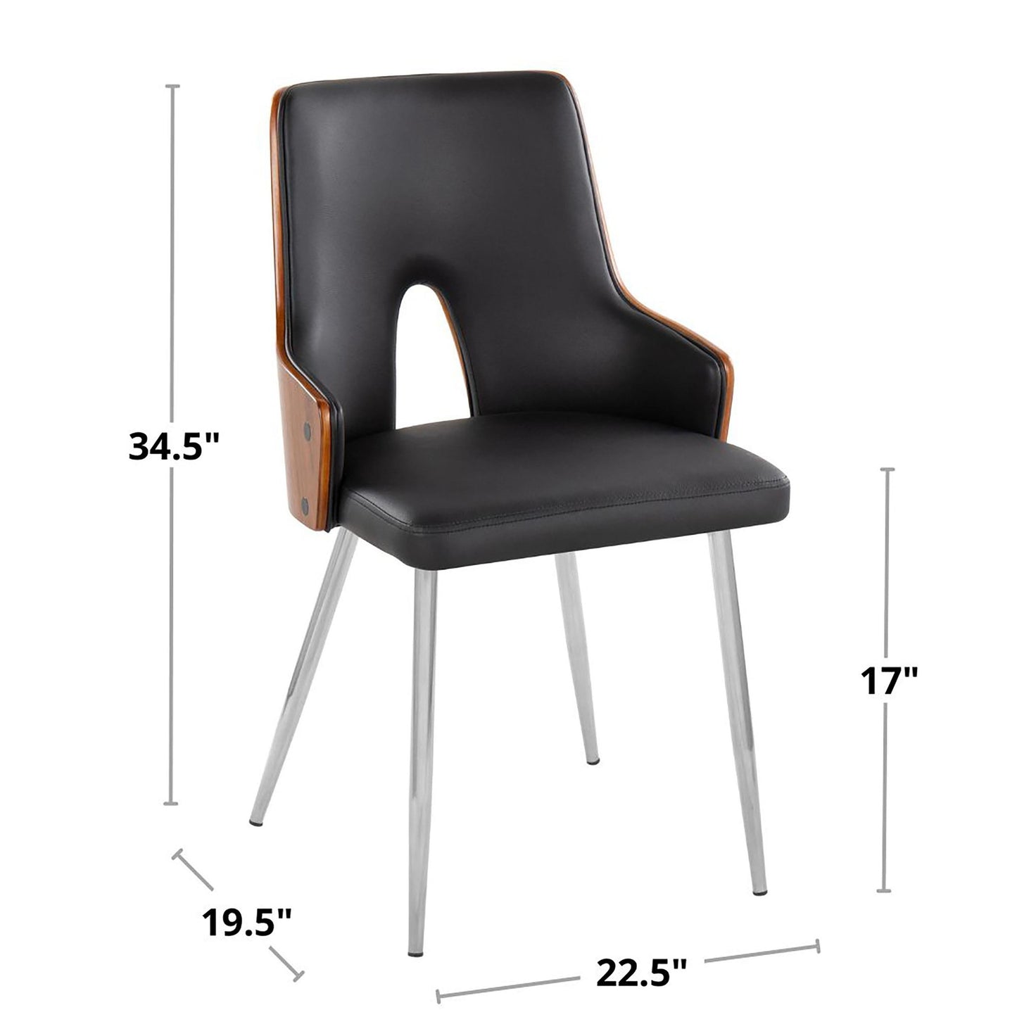 Stella Chair - Set of 2 Gray By LumiSource | Dining Chairs | Modishstore - 15