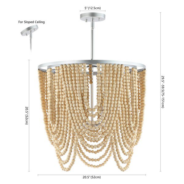Safavieh Bressi Chandelier - Silver | Chandeliers | Modishstore - 3