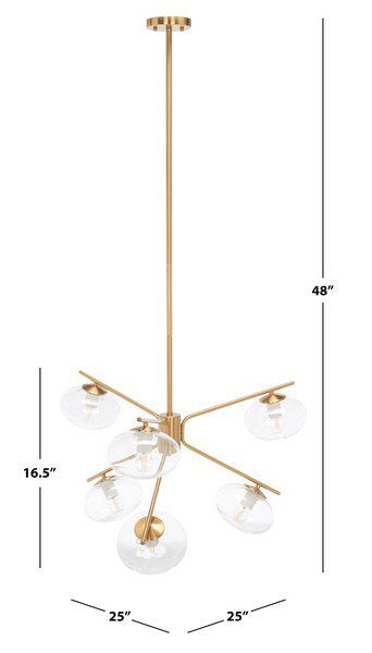 Safavieh Bartoli Chandelier - Black | Chandeliers | Modishstore - 3