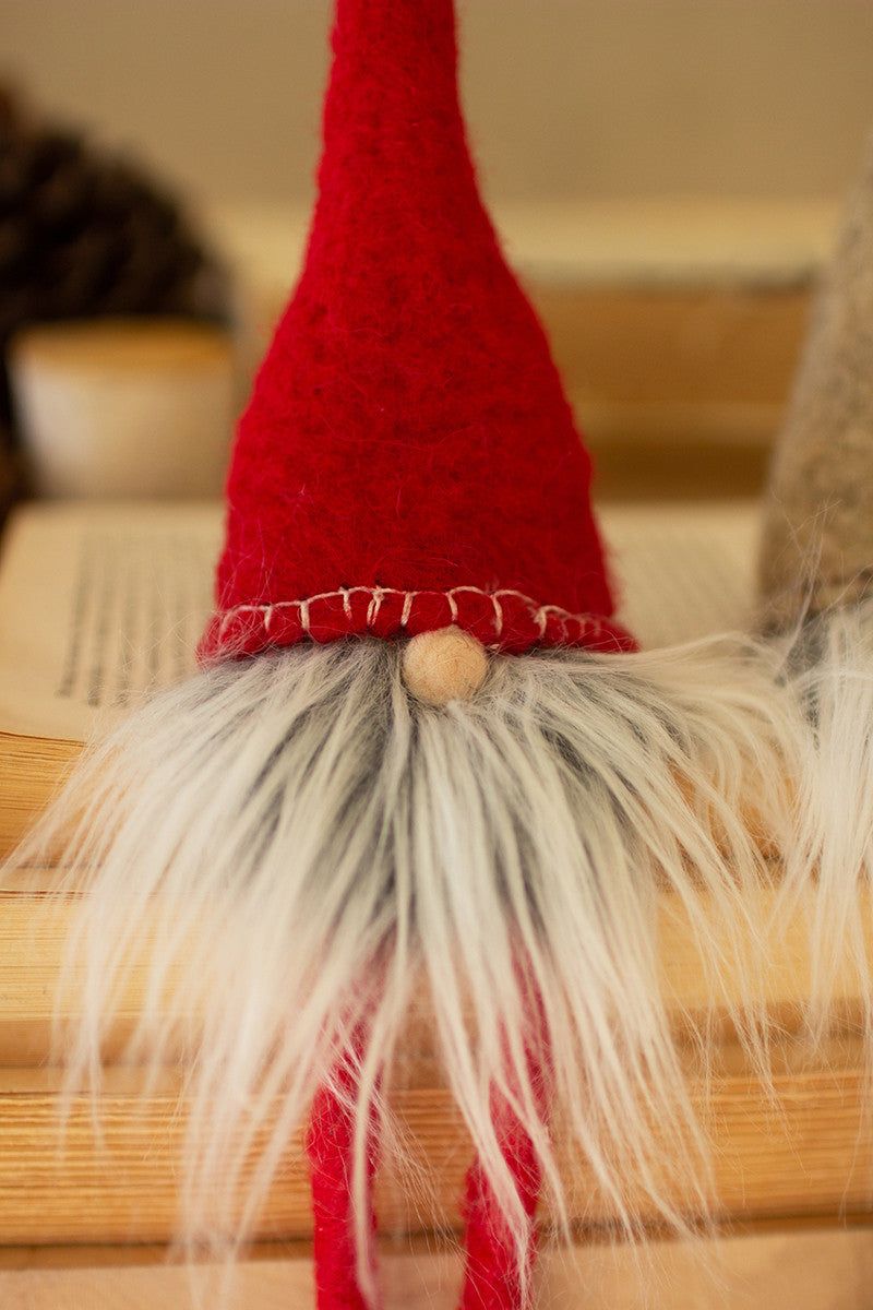 Felt Christmas Gnome Shelf Sitters Set Of 3 By Kalalou | Ornaments |  Modishstore  - 2