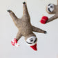 Felt Christmas Sloth Ornaments Set Of 3 By Kalalou | Ornaments |  Modishstore  - 2