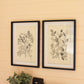 Framed Black Leaves Prints W Glass Set Of 2 By Kalalou | Wall Decor |  Modishstore 