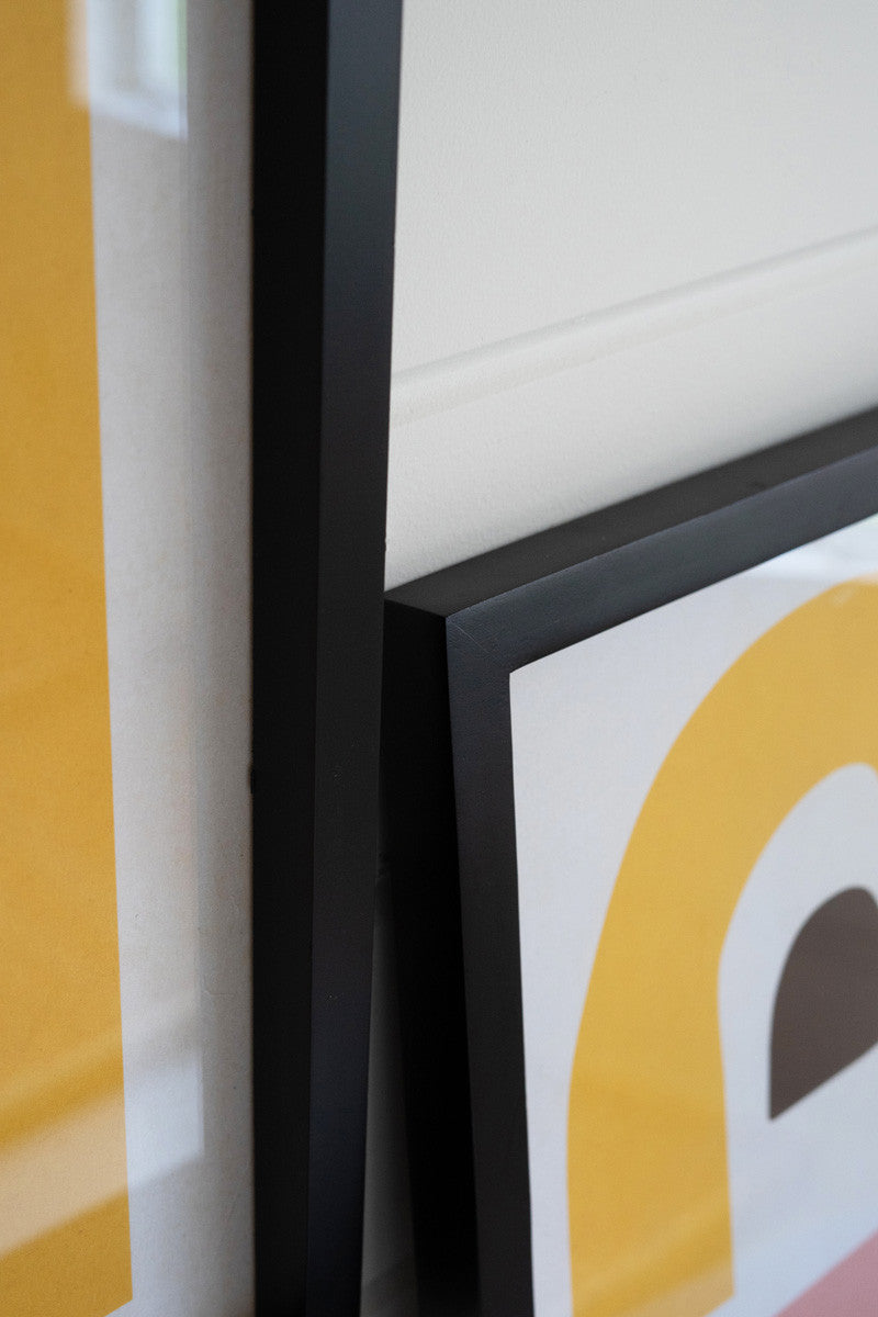 Colorful Framed Graphic Prints Under Glass Set Of 2 By Kalalou | Wall Decor | Modishstore - 2