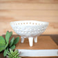 White Ceramic Berry Bowl With Holes - Feet By Kalalou | Decorative Bowls | Modishstore - 2