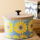 Set Of Four Wood & Metal Canisters W Painted Flower Detail By Kalalou |  Decorative Boxes | Modishstore | CHW1266 - 3