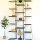Metal And Wood Tall Geometric Display Shelves By Kalalou | Shelves & Shelving Units | Modishstore