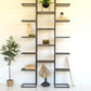 Metal And Wood Tall Geometric Display Shelves By Kalalou | Shelves & Shelving Units | Modishstore - 2