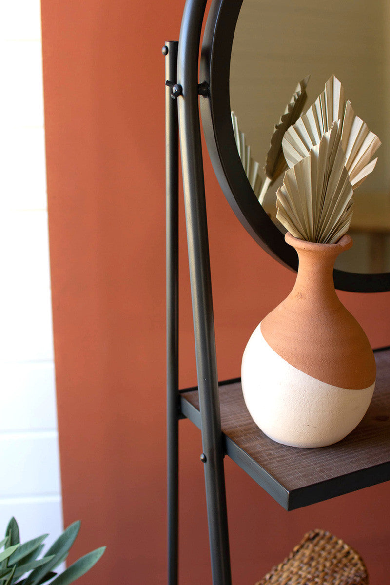 Leaning Wall Mirror With Shelves By Kalalou | Shelves & Shelving Units | Modishstore - 2