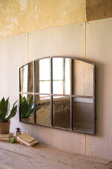 Kalalou Arched Metal Wall Mirror Distressed Finish with rustic color .CHYK1119 34*48 inch wall mirror