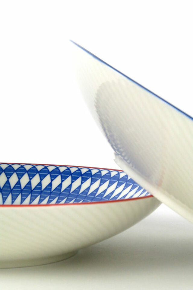 Geometric Print Ceramic Bowls Set of 4 by Vagabond Vintage | Modishstore | Decorative Bowls-6