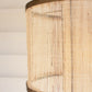 Round Double Layered Woven Fiber And Metal Pendant Light By Kalalou-3